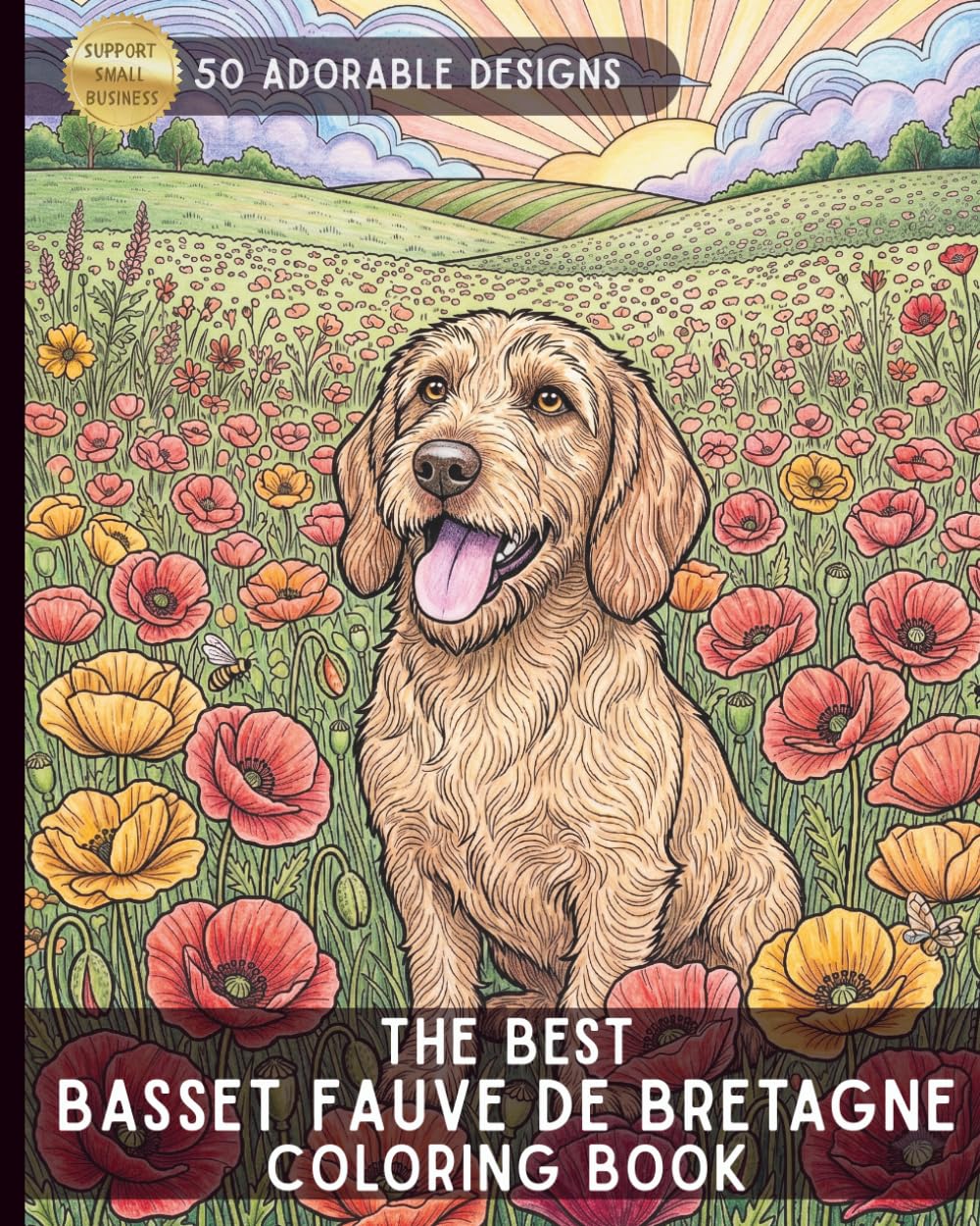 Basset Fauve de Bretagne Coloring Book: An Adult Coloring Adventure with Scruffy Companions