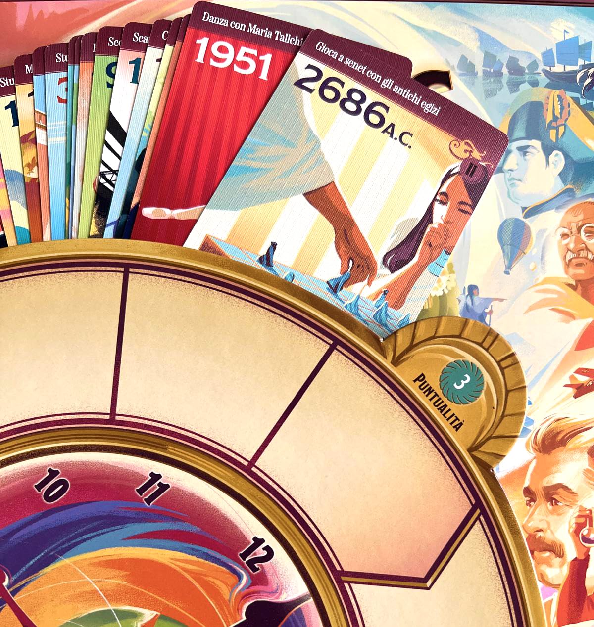Asmodee Trekking Through History, Gioco da Tavolo, 1-4 Giocatori, 10+ Anni, Edizione in Italiano