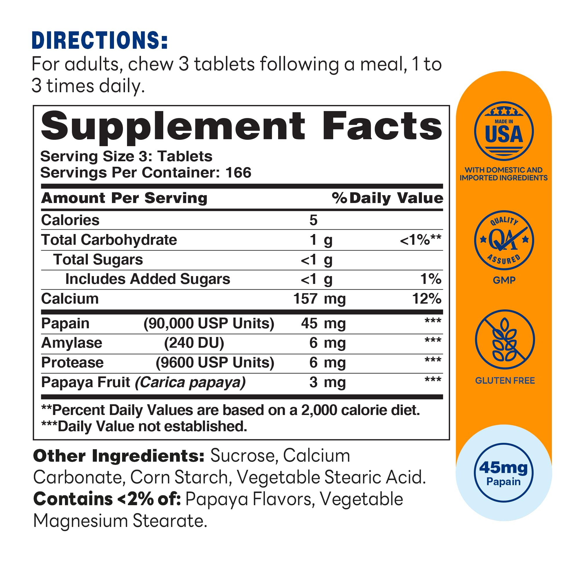 Vitamin World Papaya Enzymes Chewable, 500 Tablets — Amazon image 2