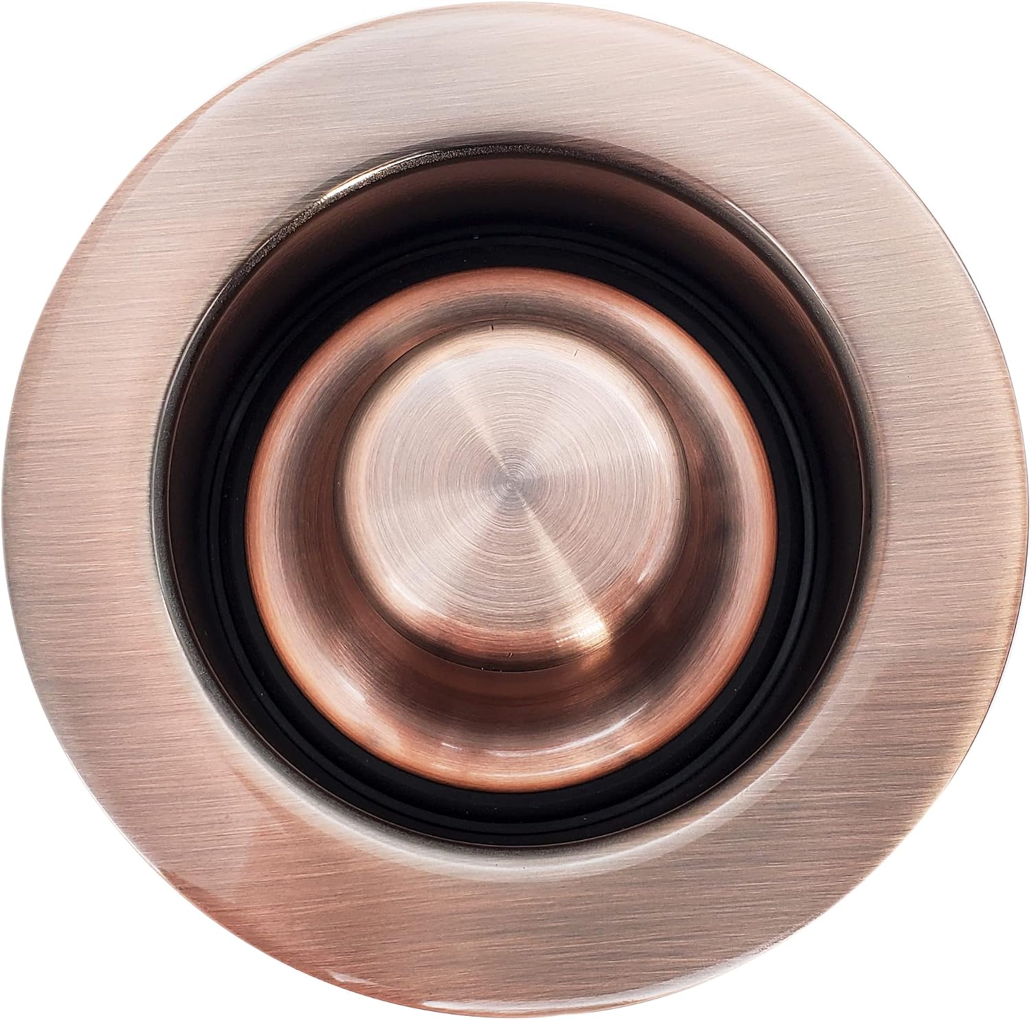 Westbrass 3-1/2" EZ-Mount Sink Disposal Flange and Stopper, Antique Copper, D2105-11