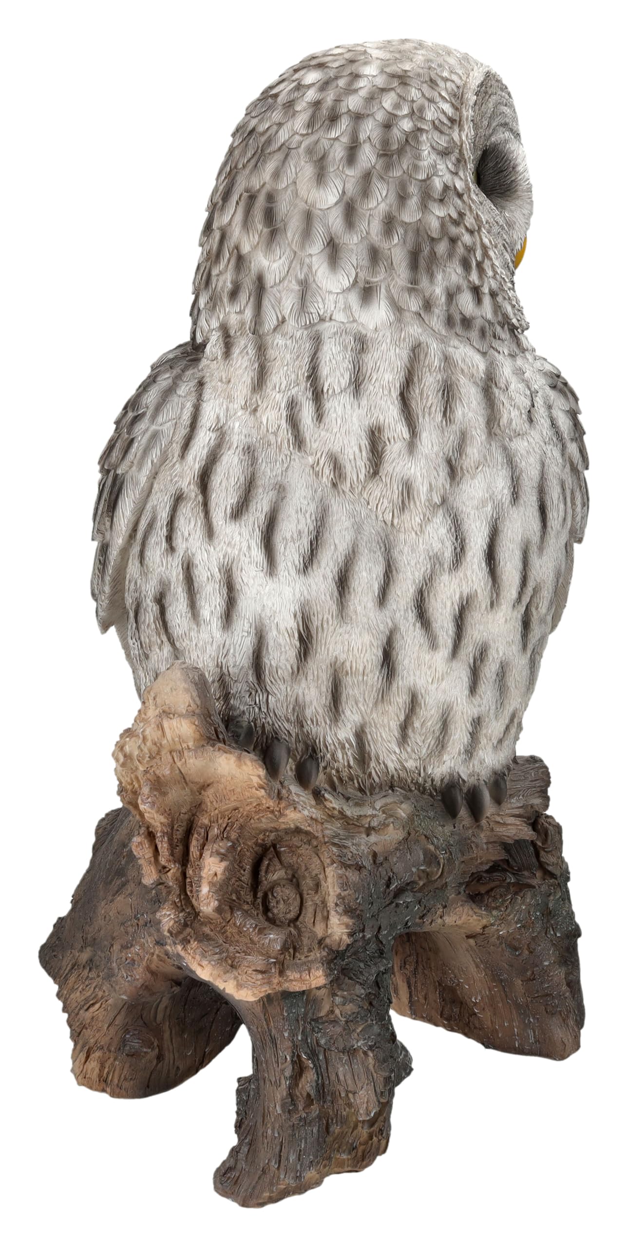 Figuren Shop GmbH Bartkauz Gartenfigur XL 51 cm - Eule, Naturgetreu, Frostsicher - Ideal für Garten & Balkon