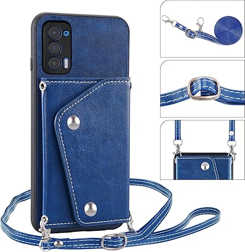 Miniatura 5 de Asuwish Funda para teléfono Motorola Moto Edge 2021MotoEdge 5G UW 2021 con protector de pantalla y tarjetero para tarjeta de crédito, soporte de