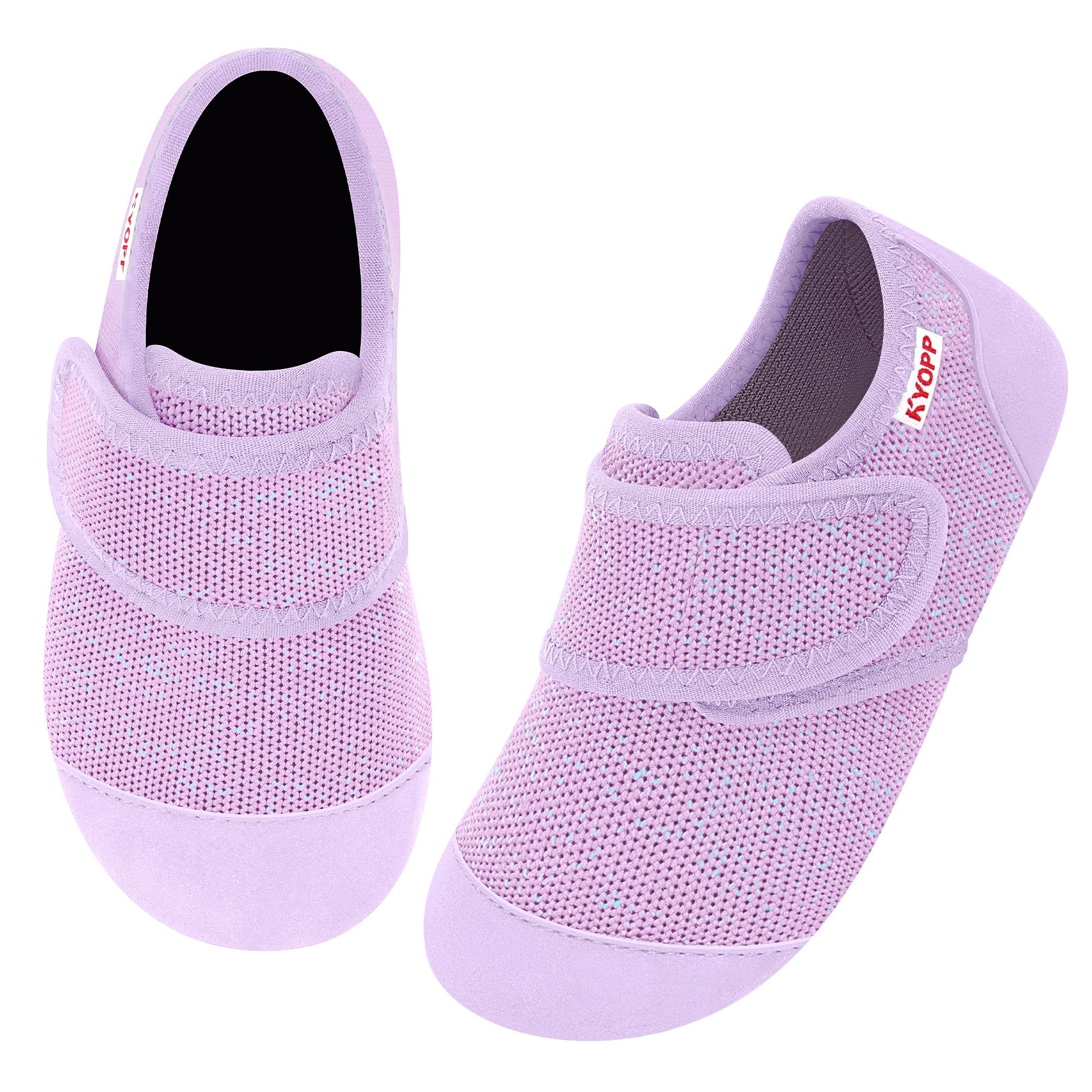 Kyopp Hausschuhe Kinder Barfussschuhe Atmungsaktive Pantoffeln für Jungen Mädchen Rutschfest Breite Turnschläppchen Kleinkinder Slippers