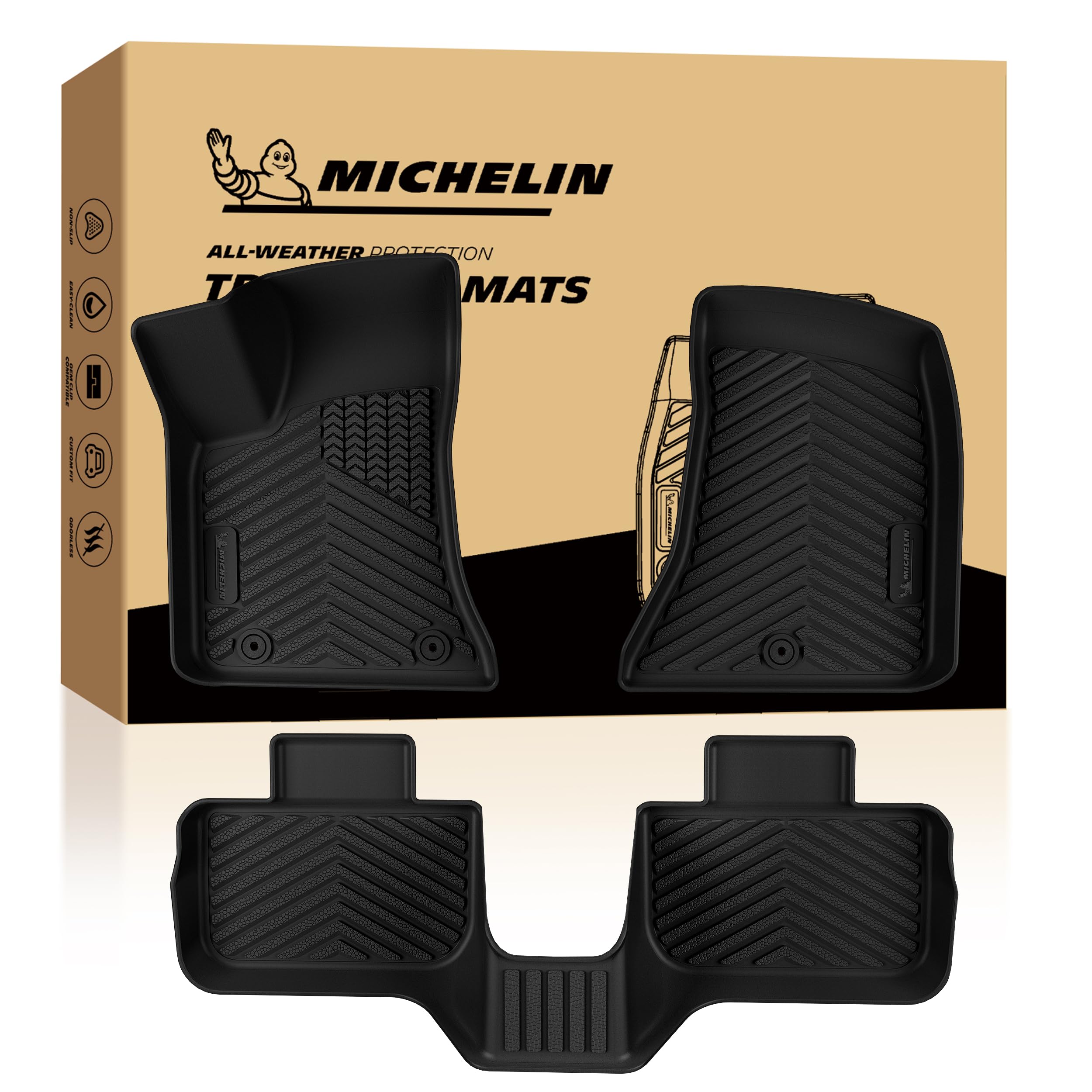 Michelin Vehicle Mats for 2011-2023 Dodge Charger RWD/Chrysler 300 RWD
