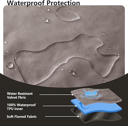 Miniatura 3 de Manta impermeable para perro, manta lavable a prueba de orina para sofá, suave y reversible, funda protectora de muebles para sofá y cama, 52 x 82