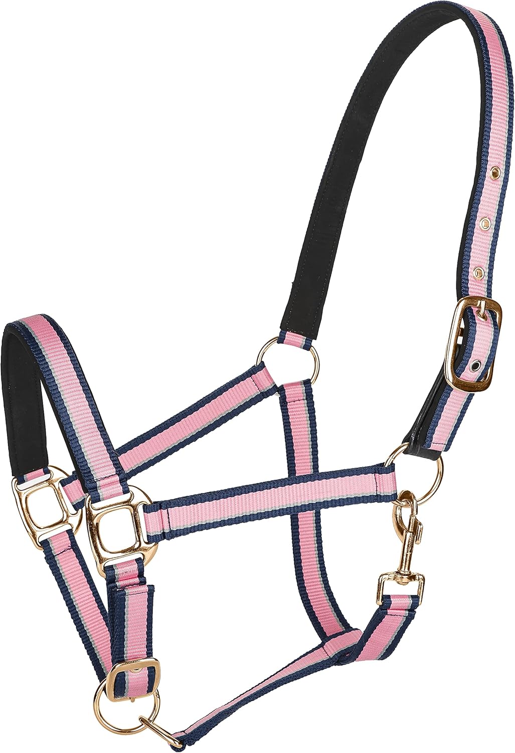 Miller's Adjustable Nylon Halter with Snap and Breakaway Leather