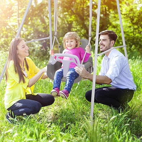 Miniatura 7 de Taleco Gear - Juego de columpios 3 en 1 para patio trasero, columpio de bebé para exterioresinteriores, juego de columpios para niños de 6 meses en