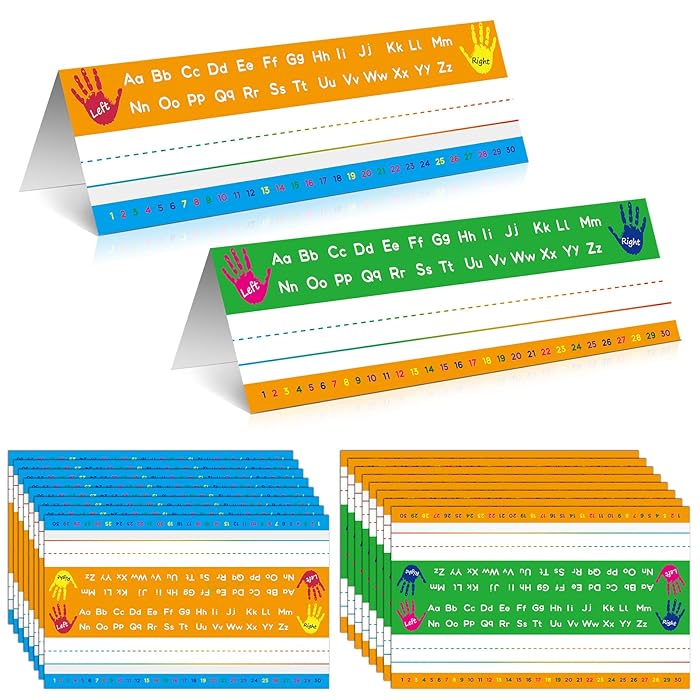 Buy 40 Pieces Teacher Name Plate for Desk Classroom Left Right Alphabet