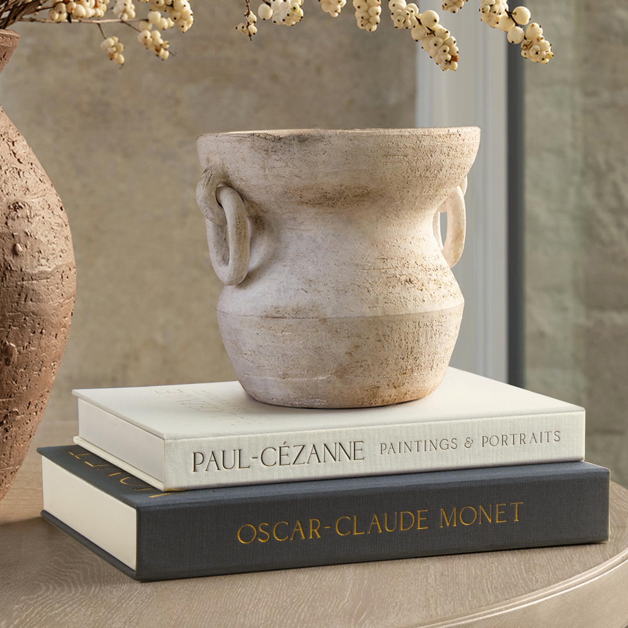 Aesthetic Decorative Books - Coffee Table Books Decor - Faux Decor Book Storage Box for Decoration - Set of 2 Linen Fake Book for Home Table Decor - Bedside Tables Decors - Home Room Bookshelf Decors