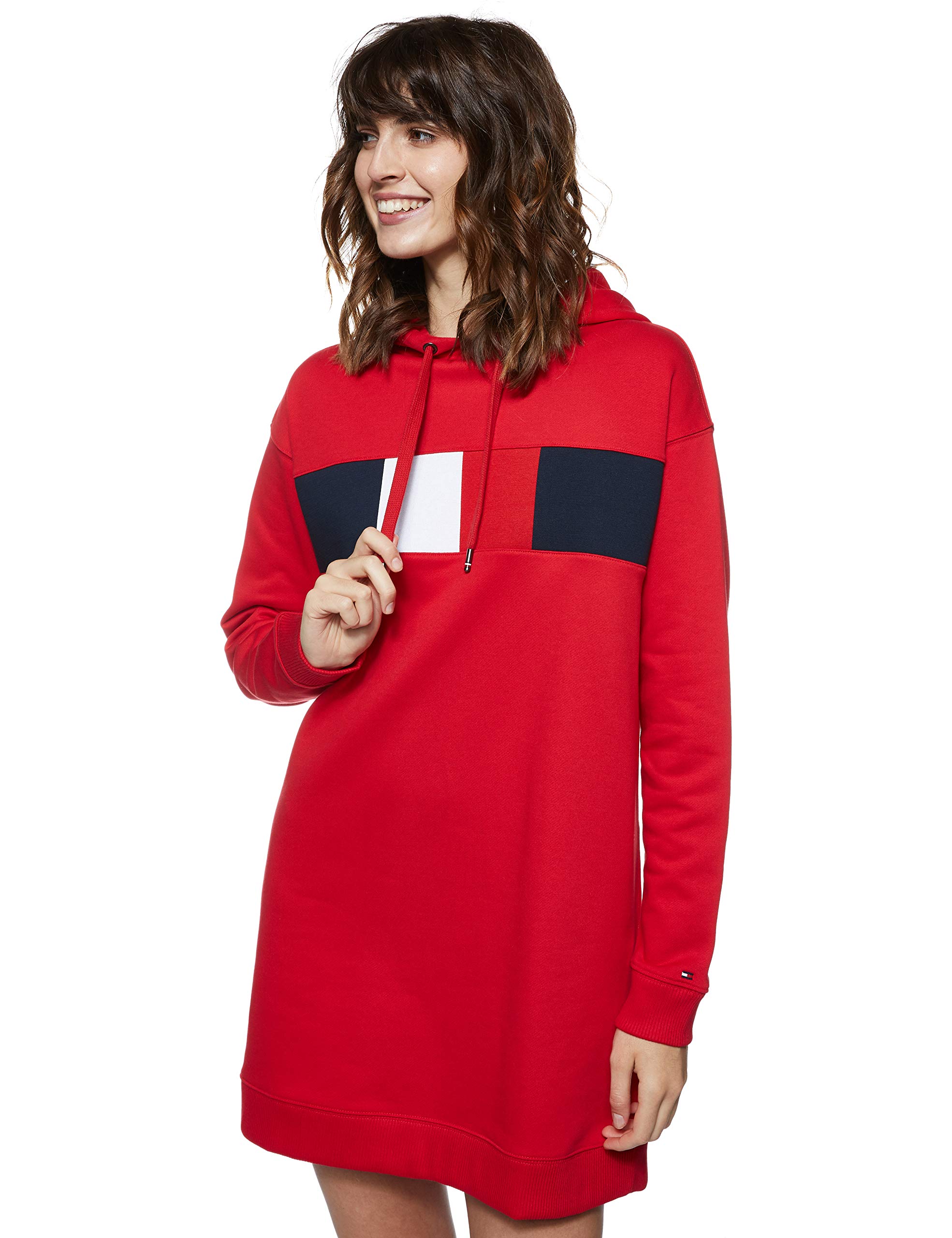 tommy hilfiger long sleeve dresses Multicolour Tommy Hilfiger Hooded Long Sleeve Dress 7Y — Retykle