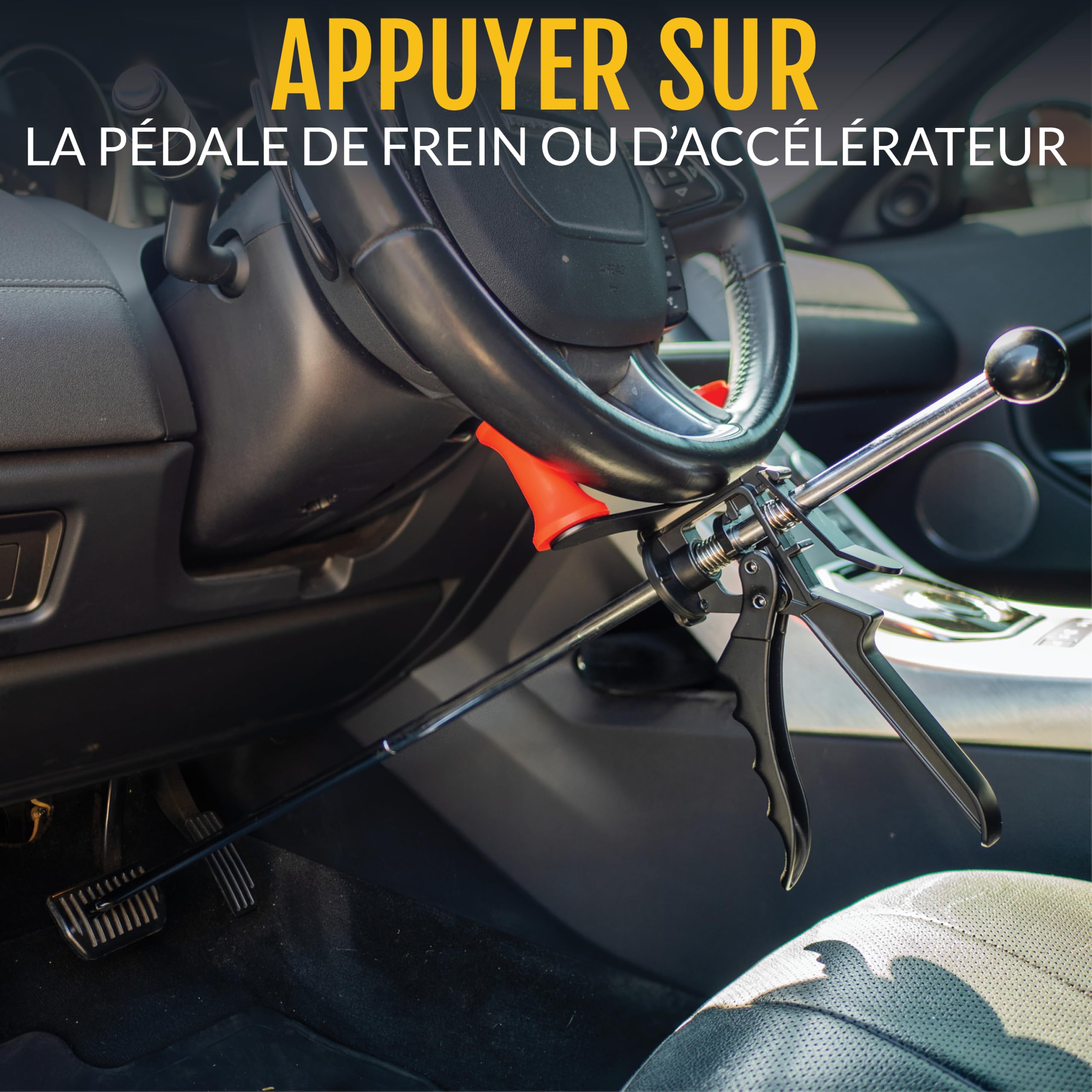 Support de Volant Réglable & Presse-Pédale de Frein - Kit Économique pour Alignement DIY Voitures Camions SUV