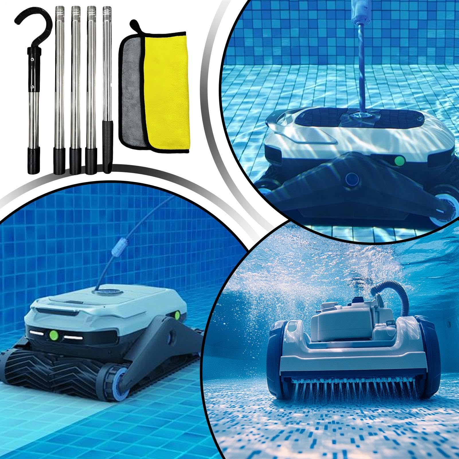 Générique Crochet Piscine Outil en acier inoxydable robuste