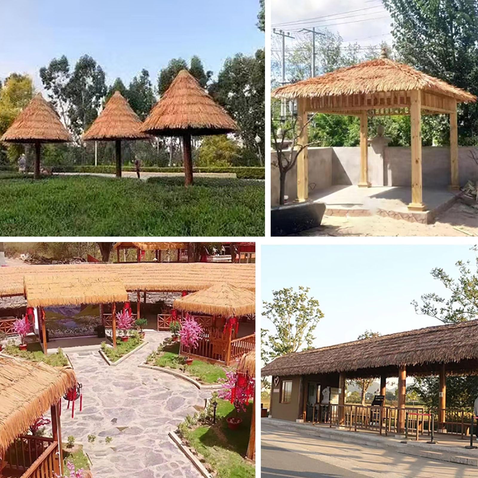 Sztuczna meksykańska strzecha trawa, rolka dachowa, 0,6 x 7 m, syntetyczna słomka, do baru, chaty, na imprezę, ogrodzenie ogrodowe, dekoracje tarasowe i rękodzieło DIY