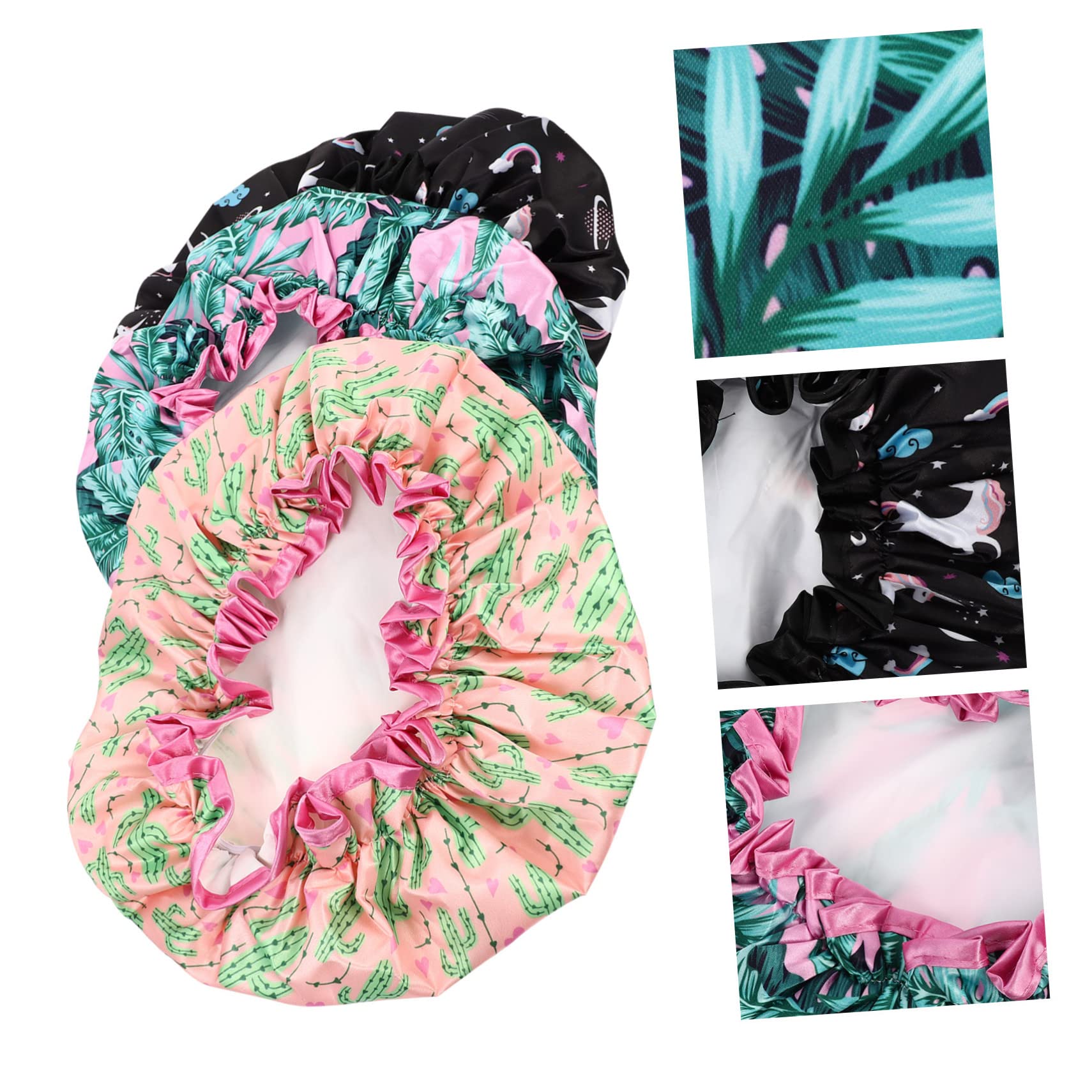 Alipis 9piezas Gorro De Reutilizable Protección Elástica Para Cabello Doble Diseño Para Baño y Maquillaje