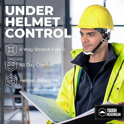 Vista 48 de Forro de casco de refrigeración para hombre, gorra de cráneo de ciclismo, forro de casco de motocicleta Negro