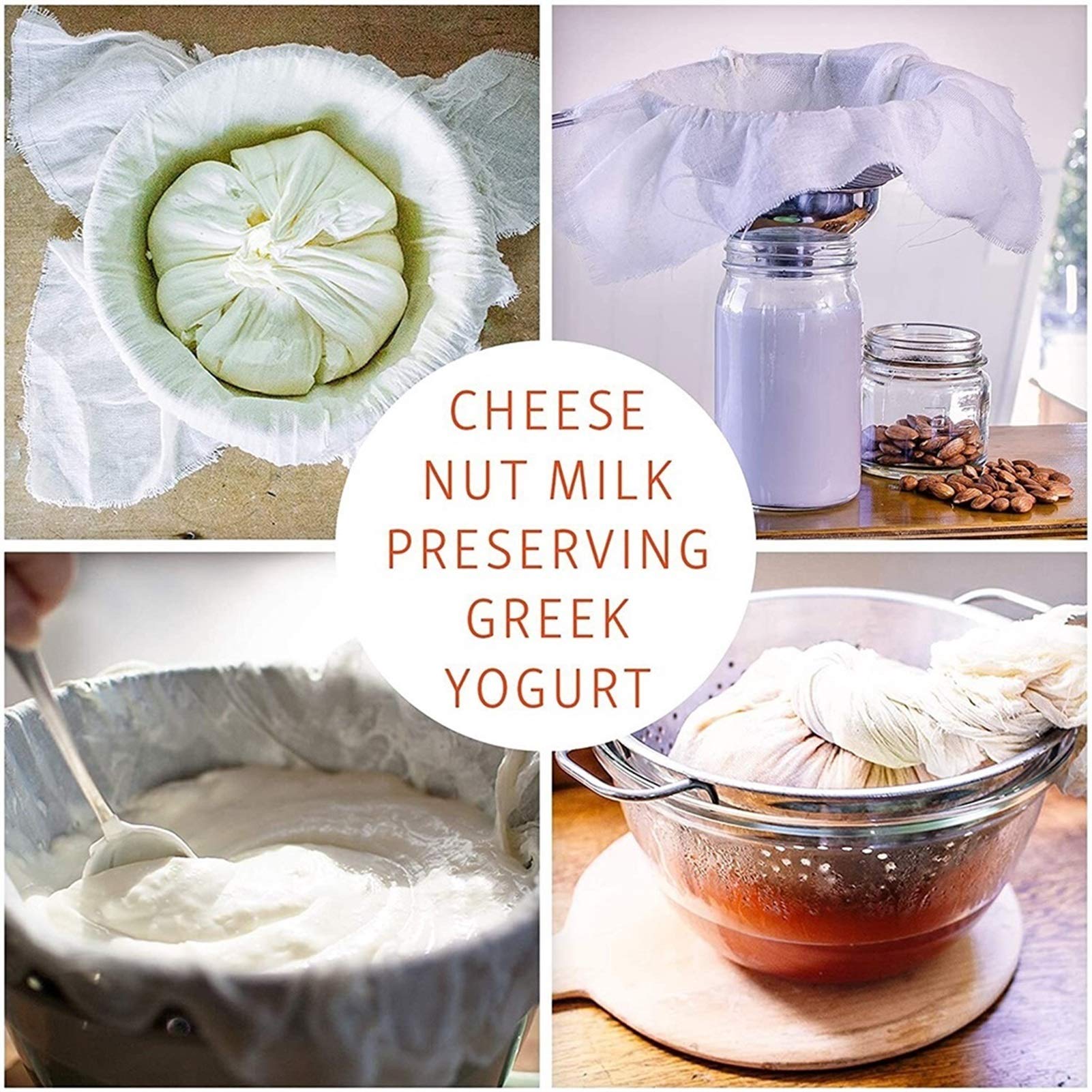 10 PCS Tissu Coton Naturel éTamine Cuisine Pour Filtrer Pour