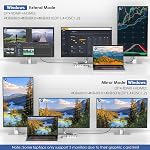 Station d'accueil pour ordinateurs portables 3 Moniteurs, Station de Docking avec Single 8K@60Hz, Dual HDMI,DP,100W PD dans,3*USB-A 2.0 pour souris/clavier,Compatibilité avec Dell/HP/Lenovo,Windows Systerm Computer seulement