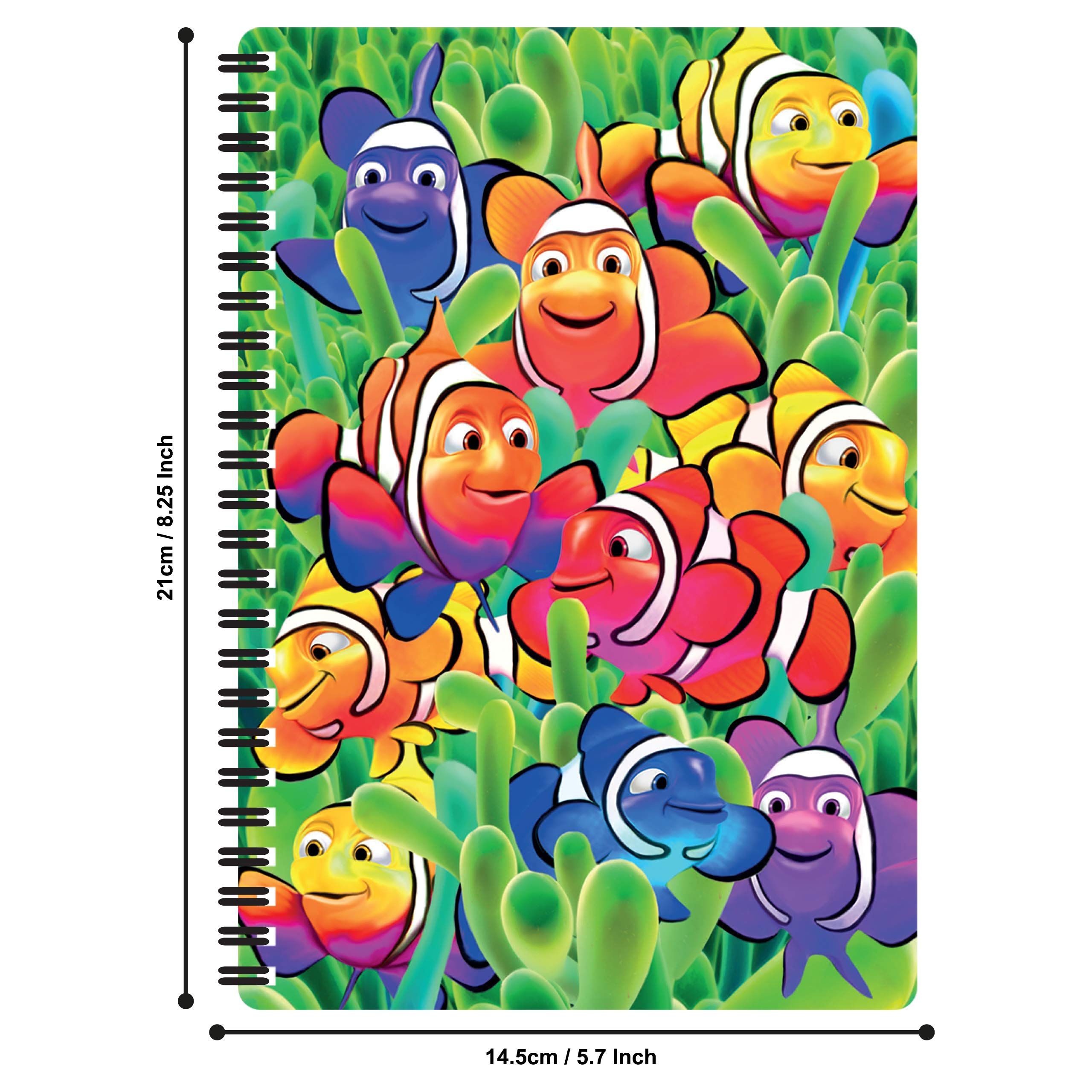 3D LiveLife Notebook - Cute Clowns from Deluxebase. 80 Page Lined Lenticular 3D Clown Fish Notebook. 11 x 8.5 in. Superb school or work stationery with artwork licensed from artist Michael Searle - Image 2