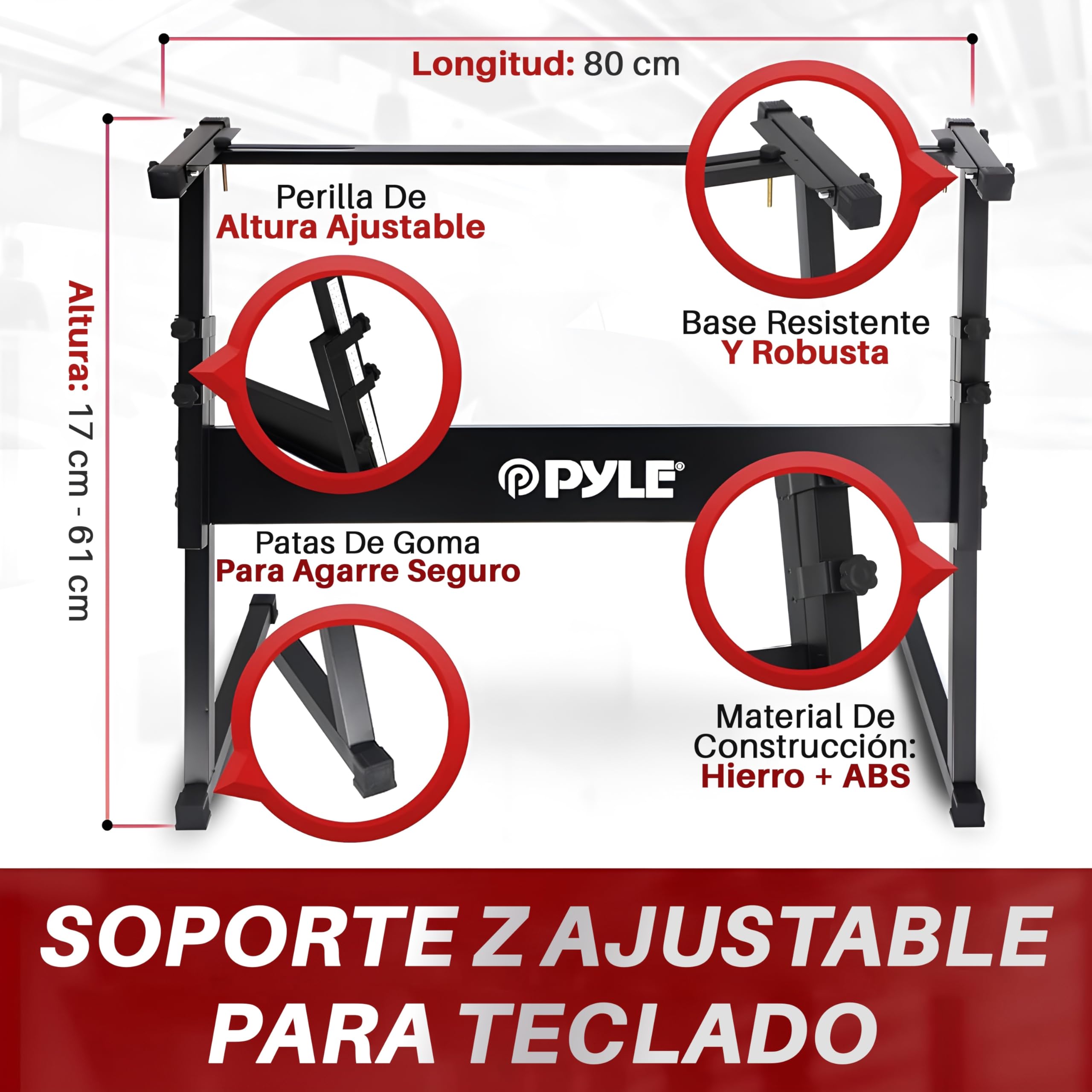 Pyle teclado electrónico portátil de 61 teclas, 2 en 1 para tocar y cantar, con pedal de sustain, Auriculares, Bolsa resistente a la intemperie, Taburete y soporte
