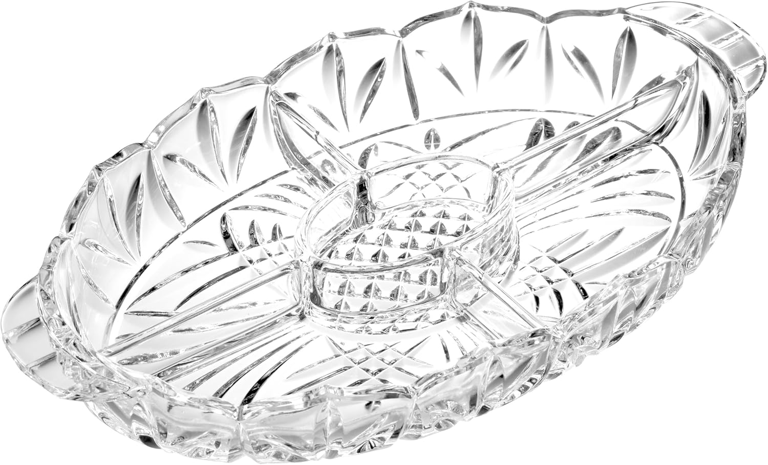 Godinger Pineapple Oval Sectional Tray Divided Serving