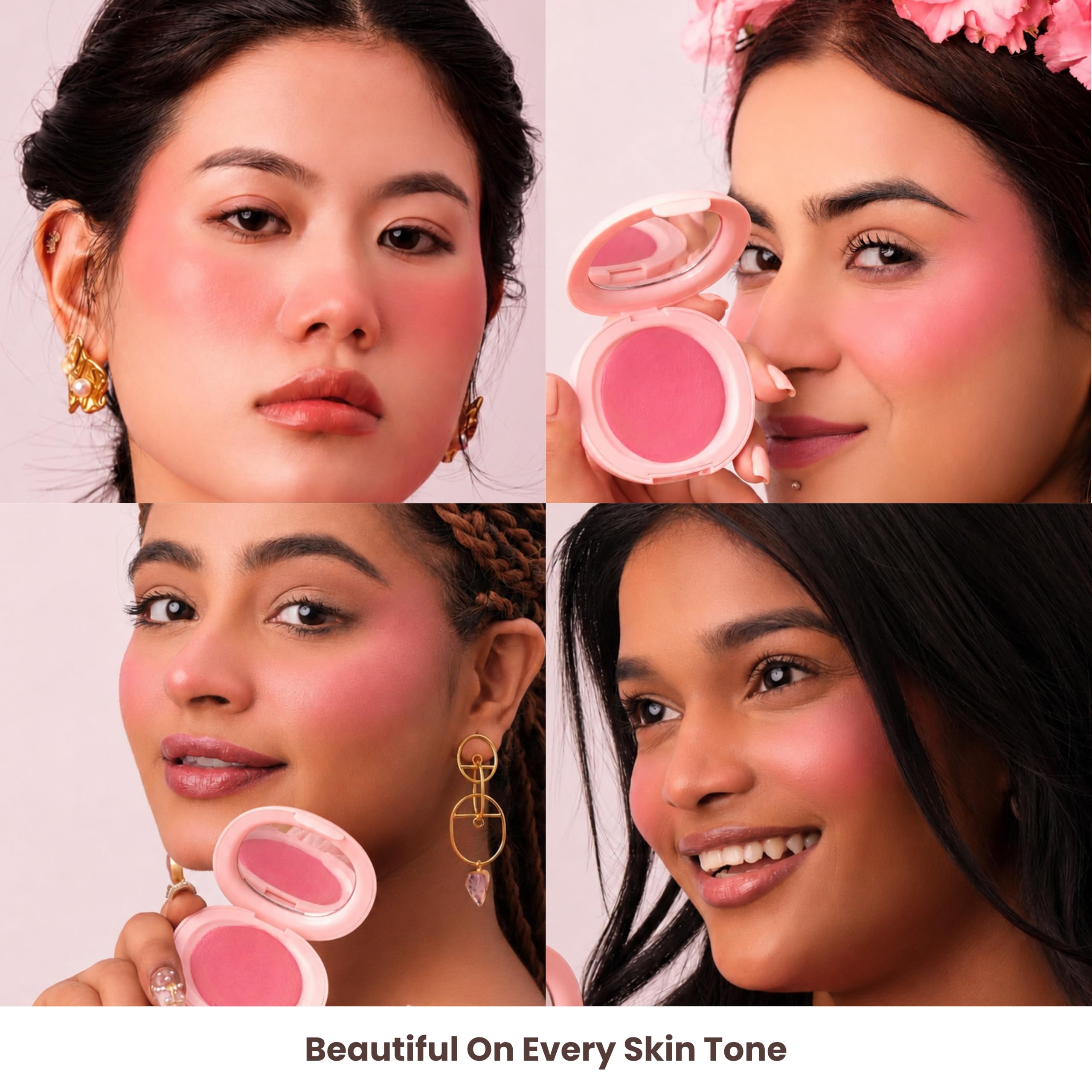 Milagro Beauty Paradise Pink Cream Blush – Dewy, Hydrating & Skin-Loving Blush for a Natural Flush, Buildable Color, Vegan & Cruelty-Free, Infused with 11+ Nourishing Oils, 4.5g (Pack of 1) 2