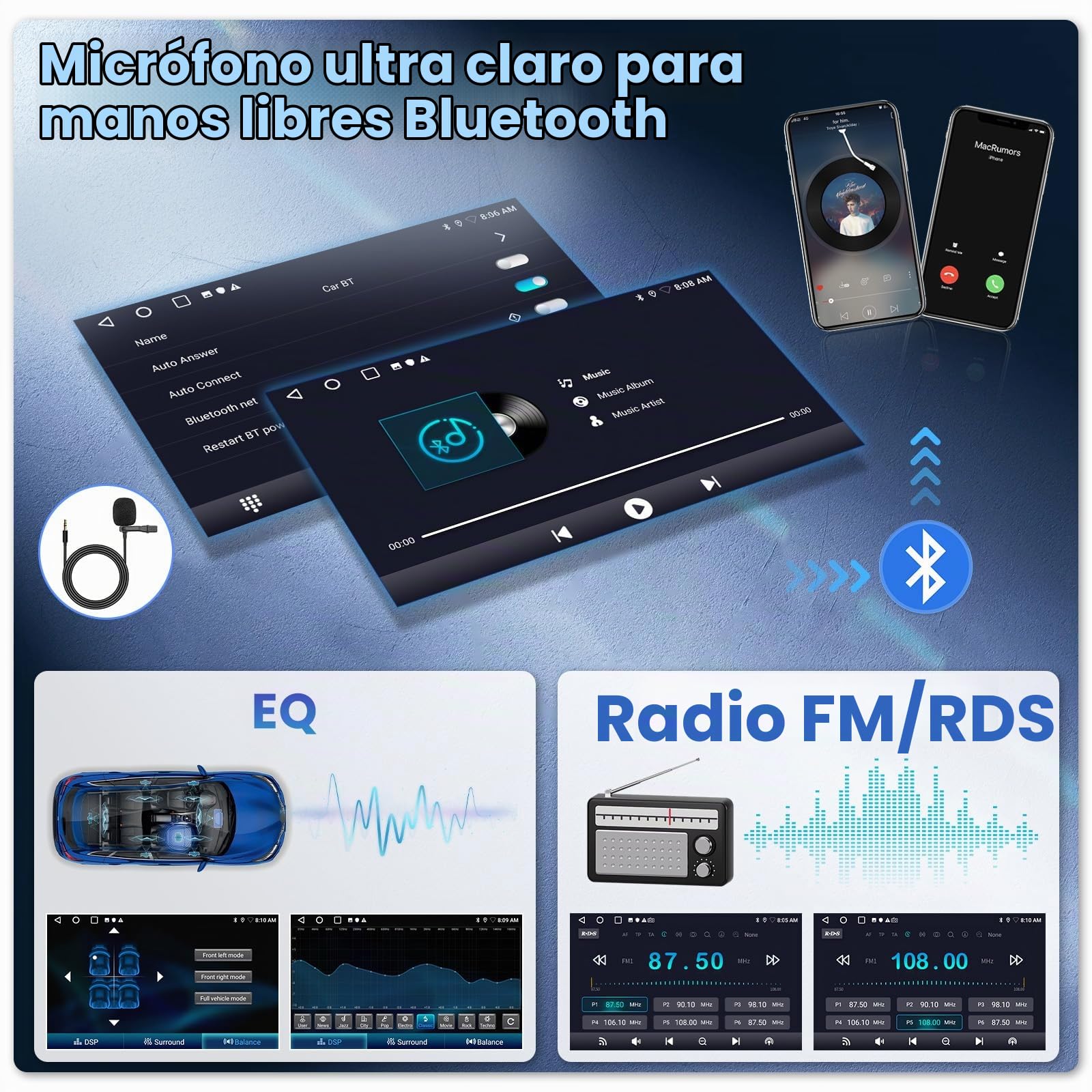 Inefala 2G+64G Autoradio Android 15 para Opel Corsa Astra Antara Vectra