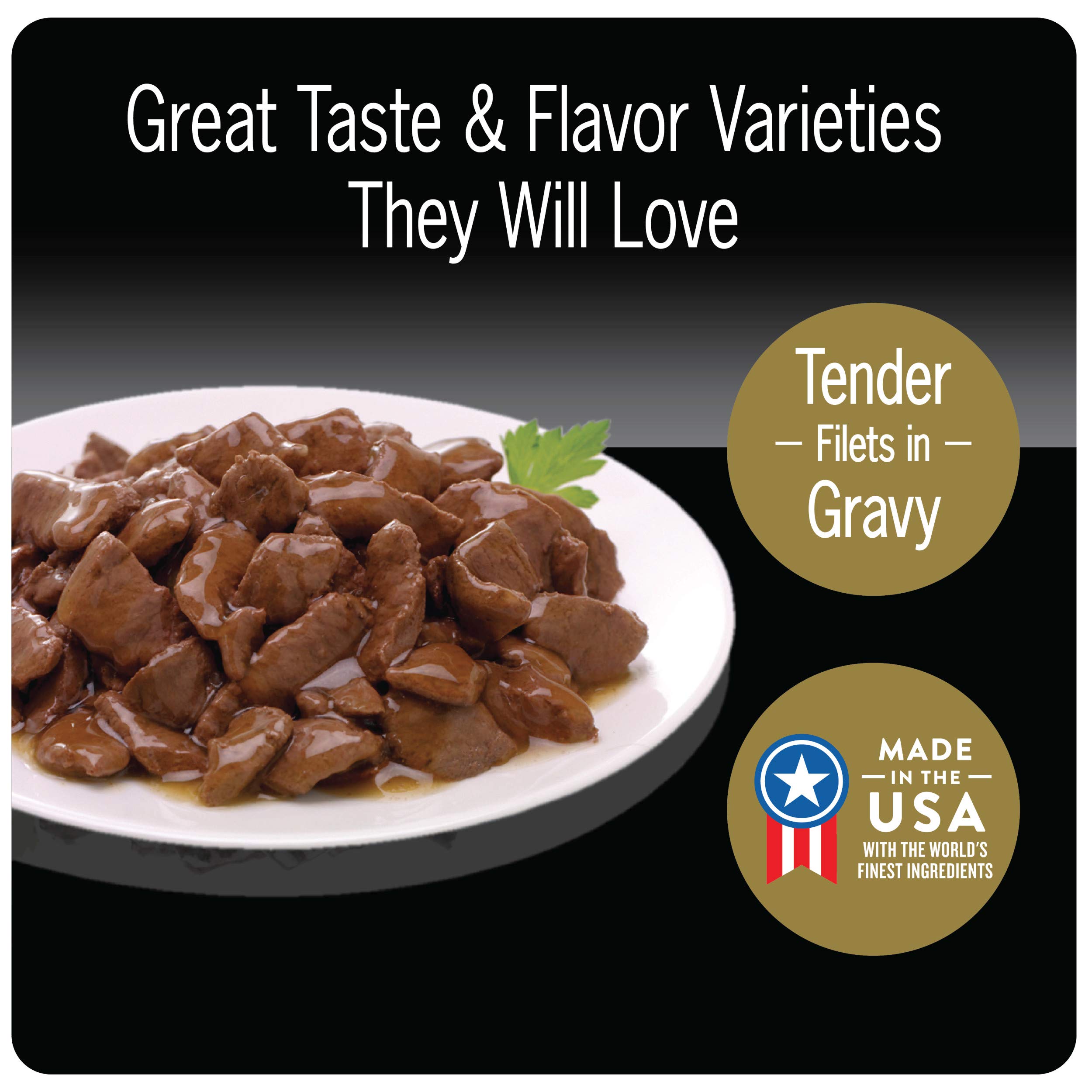 CESAR Adult Soft Wet Dog Food Filets in Gravy Variety Pack, Filet ...