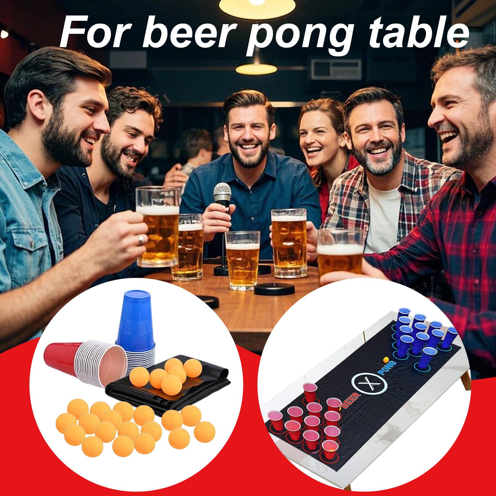 Genérico Jeux à boire pour adultes, de pong de table | Articles pour divertissements à la maison pour couples, anniversaires, clubs, bars, réunions, hommes, femmes, étudiants universitaires