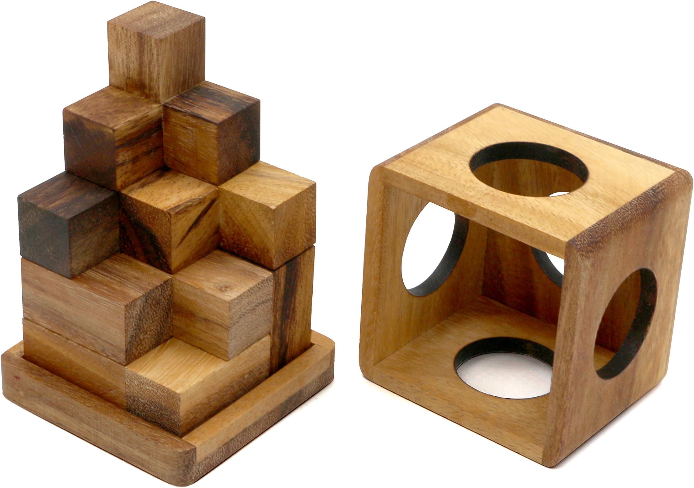 Wooden Soma Cube Size L 3D Puzzle Wooden Brain Teaser