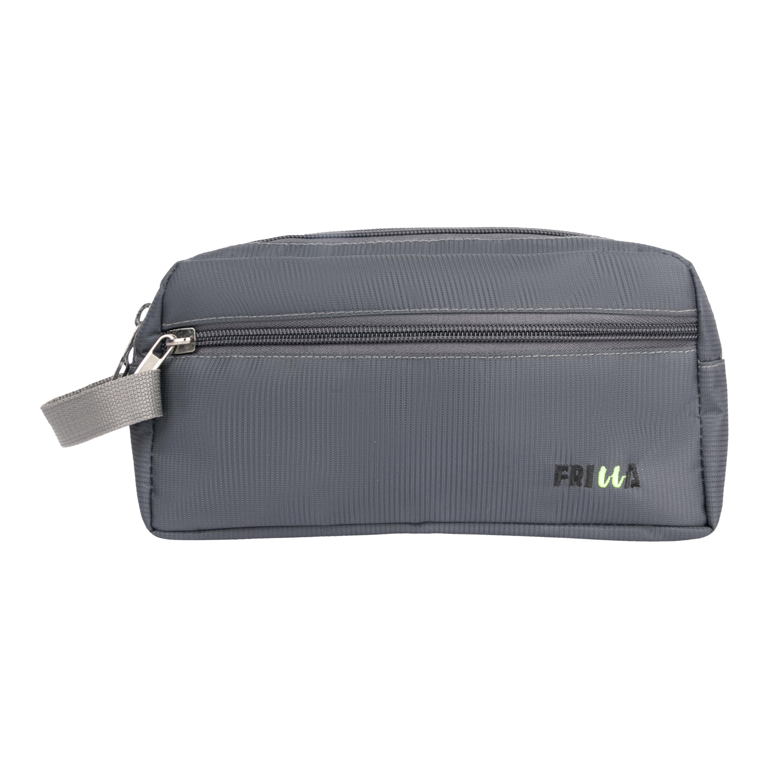 Polyester Multipurpose Toiletry Kit Bag for Man and Women's | Double Compartment Travel Essentials Travel Organizer Travel Pouch for Men Travel Kit for Toiletries - Grey, 9Cm-image-24