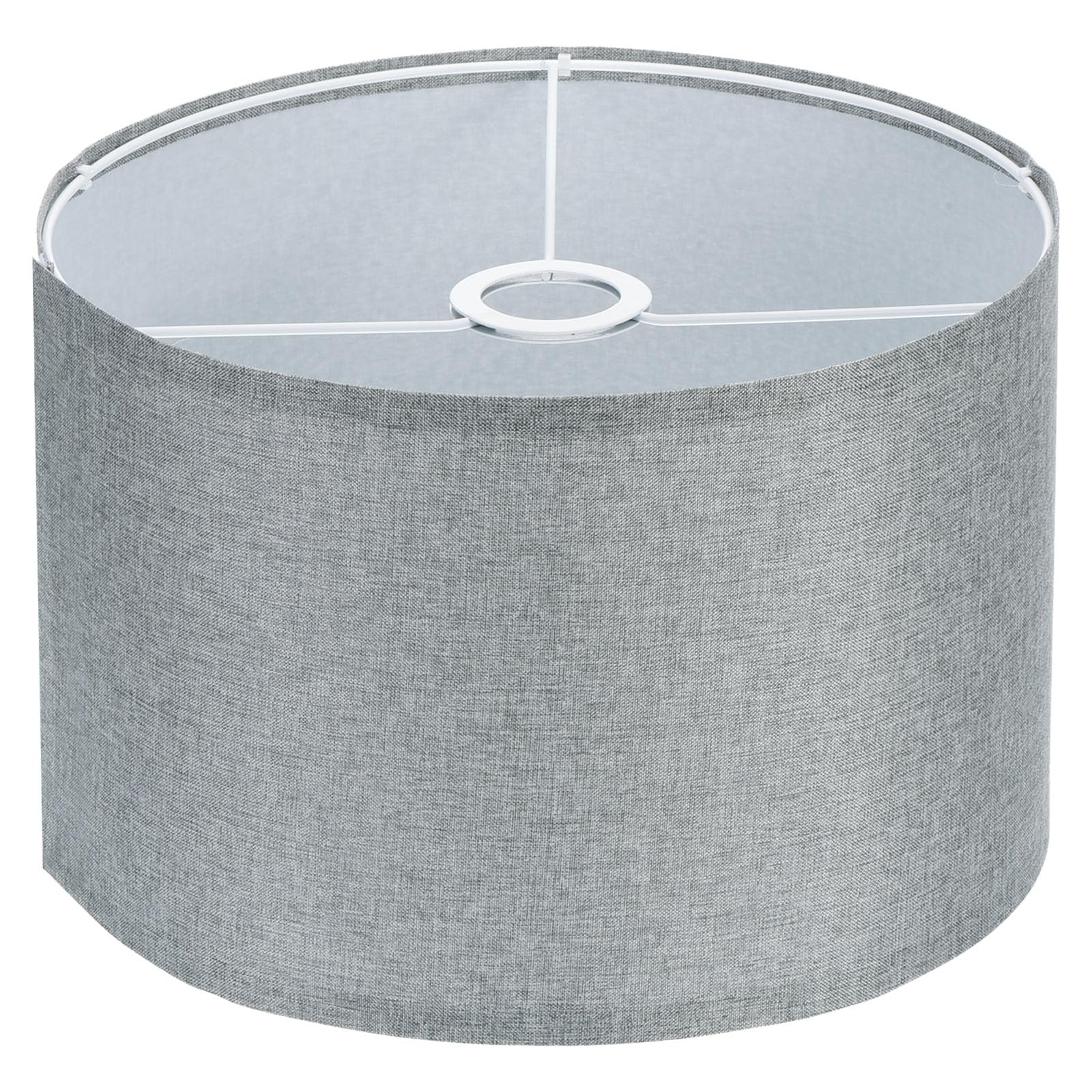 YOKIVE Drum Lamp Shades, Table Lamps Floor Lamps | Provide Warm Light Great for Living Room, Bedroom, Study Room, Office (Grey, 12"x12"x8")