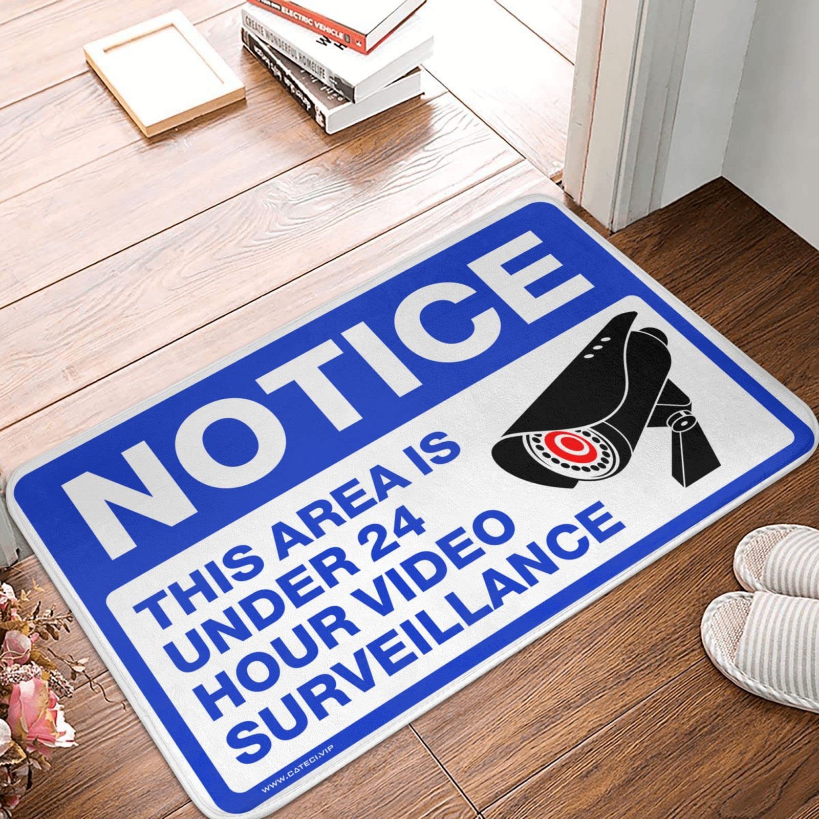 Tapis de terrasse d'extérieur anti-salissure message drôle 50x80 cm
