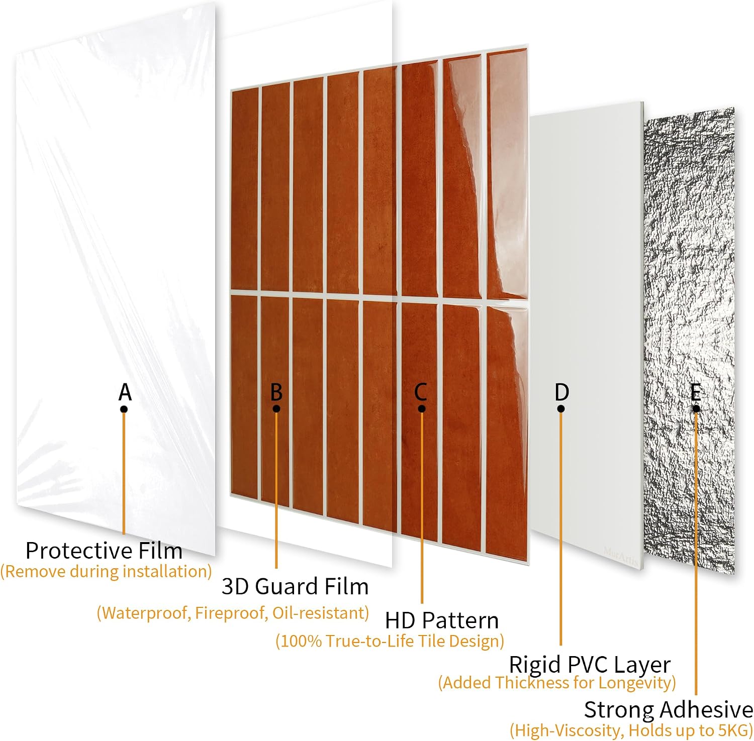 Peel and Stick Backsplash Tiles for Kitchen Bathroom - 10 Sheets 11.61" x 11.61" 3D Self Adhesive Wall Tiles Waterproof Hard PVC Ceramic Tile Easy DIY Installation Burgundy Red