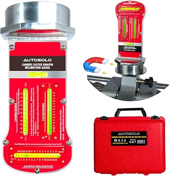Magnetic Camber, Castor & Kingpin Inclination Wheel Alignment Gauge - Premium Wheel Alignment Tool for Automobiles and Trucks