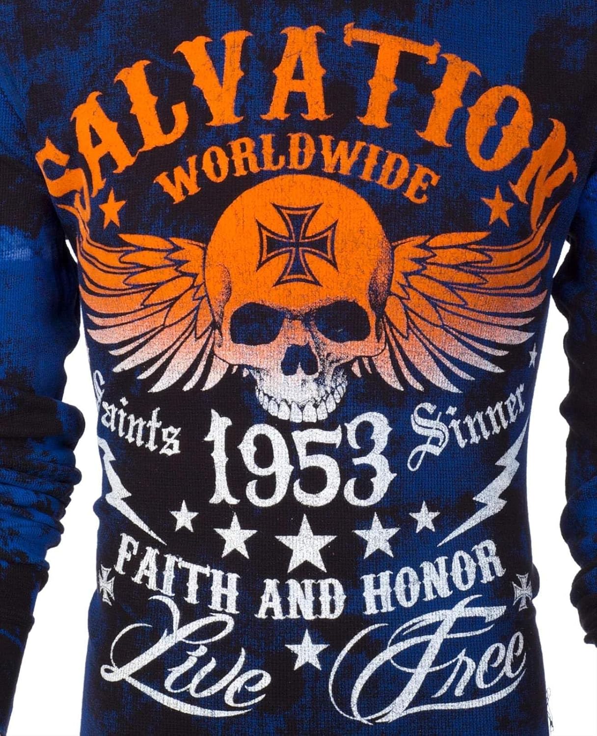 Archaic by Affliction Men's Thermal Shirt Black Tide
