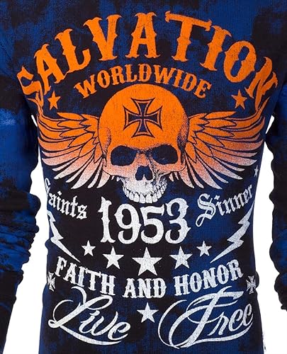 Miniatura 4 de Camisa térmica para hombre Archaic by Affliction Black Tide