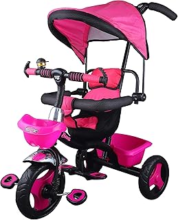 Toby Tricycle | Bicycle for Kids with Canopy Sunroof Protection & Parental Control Handle & Storage Basket | Baby Trike Cy Price In India