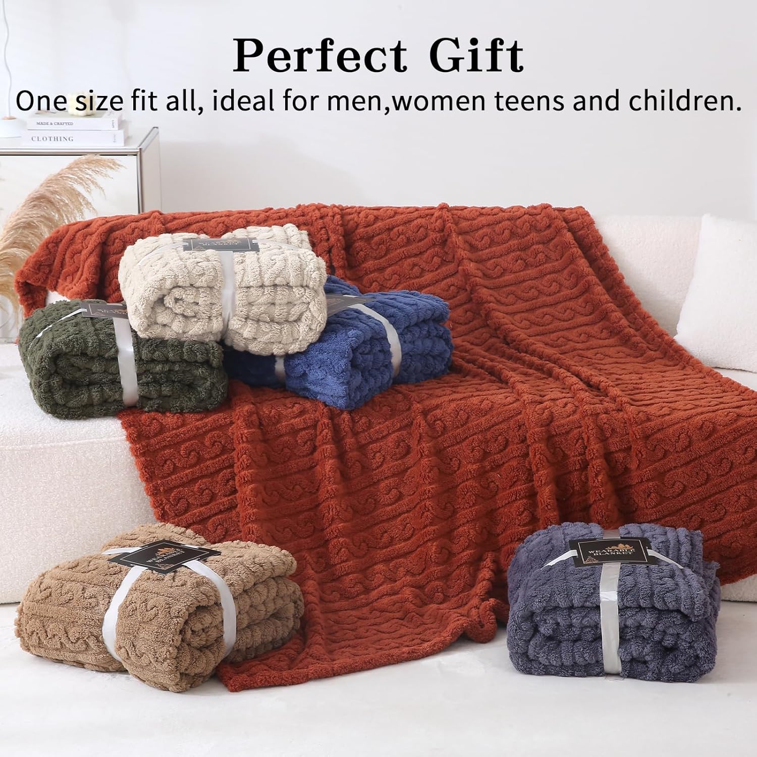 Wearable Blanket Poncho Cape Wrap for Adult, Cozy Sherpa Fleece Pocketed Shawl TV Throw Blankets for Office and Lounge(Ivory,58'' x 64'') - Image 6