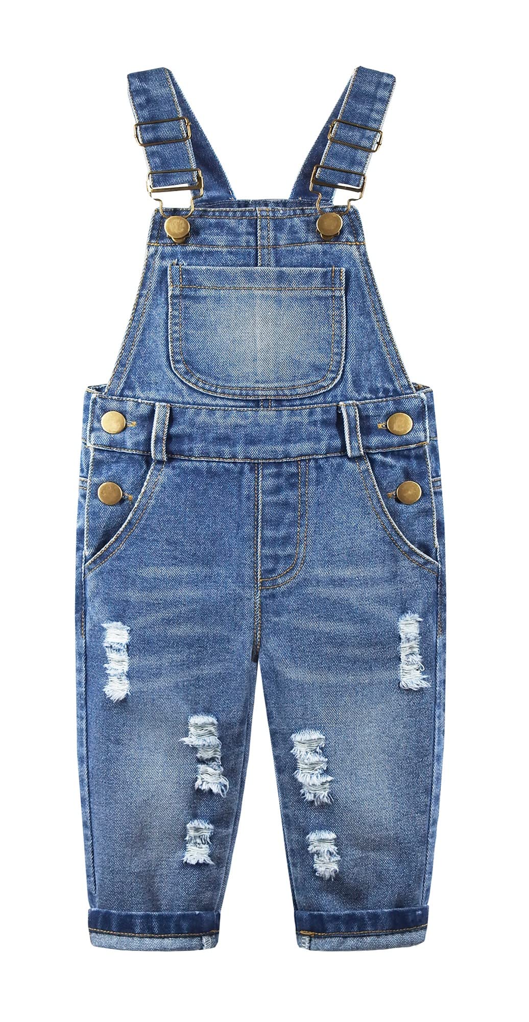Baby Girl Boy Jean Overalls,Little Kid Bib Pocket Denim Workwear