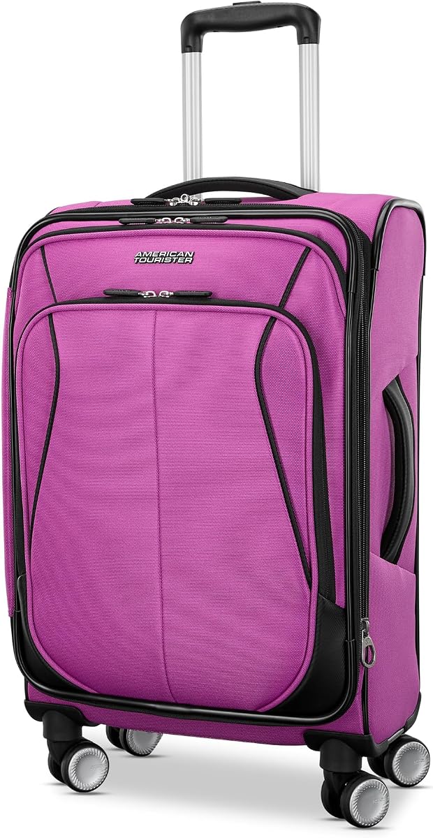 4 equipaje de mano expandible KIX 3.0 Softside con 4 ruedas giratorias, Hyper Violet