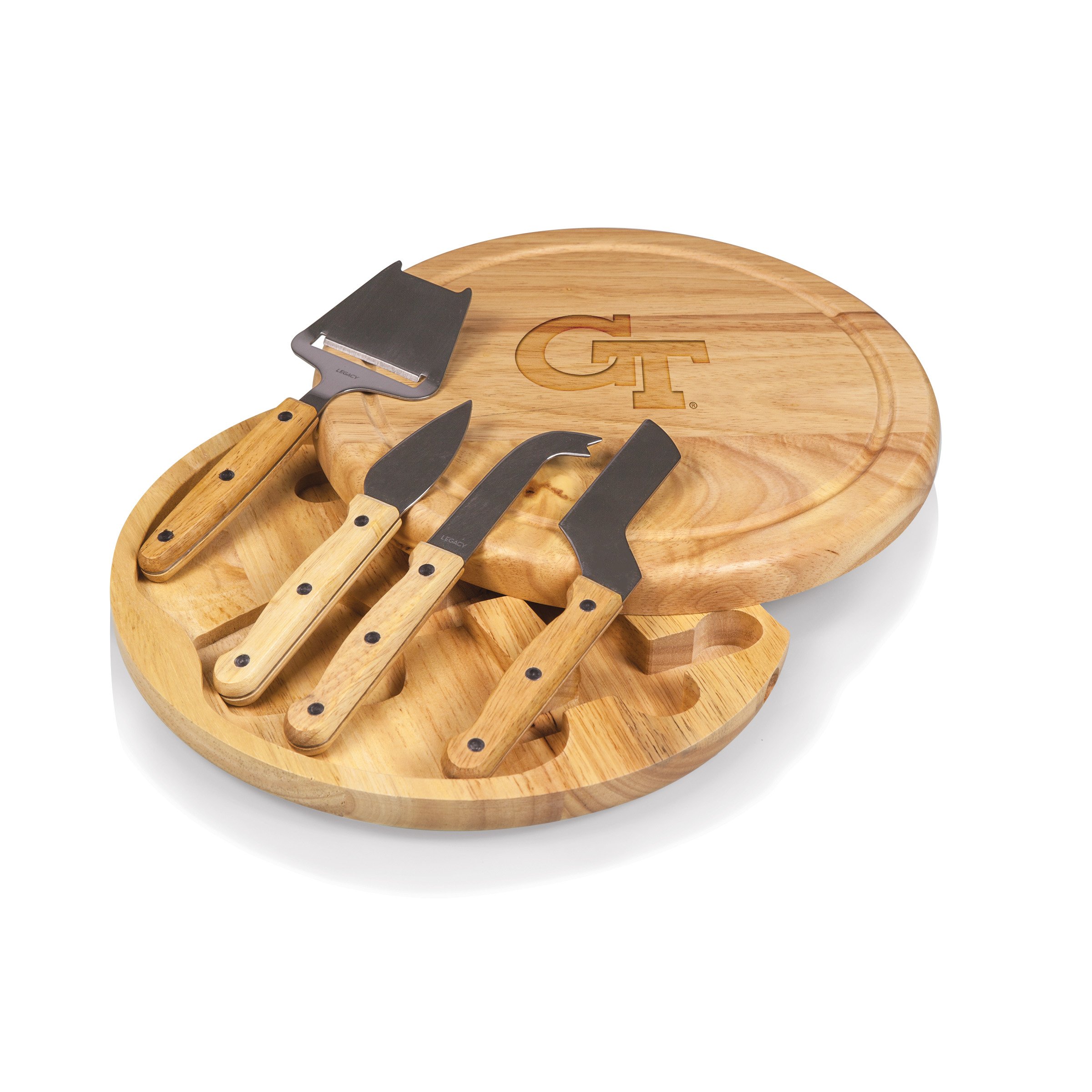 PICNIC TIMENCAA Circo Cheese Board and Knife Set - Charcuterie Board Set - Wood Cutting Board