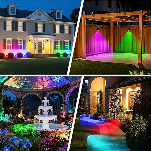 Miniatura 2 de Focos solares que cambian de color para exteriores, 20 focos LED solares de color IP65, luces solares para exteriores, impermeables,