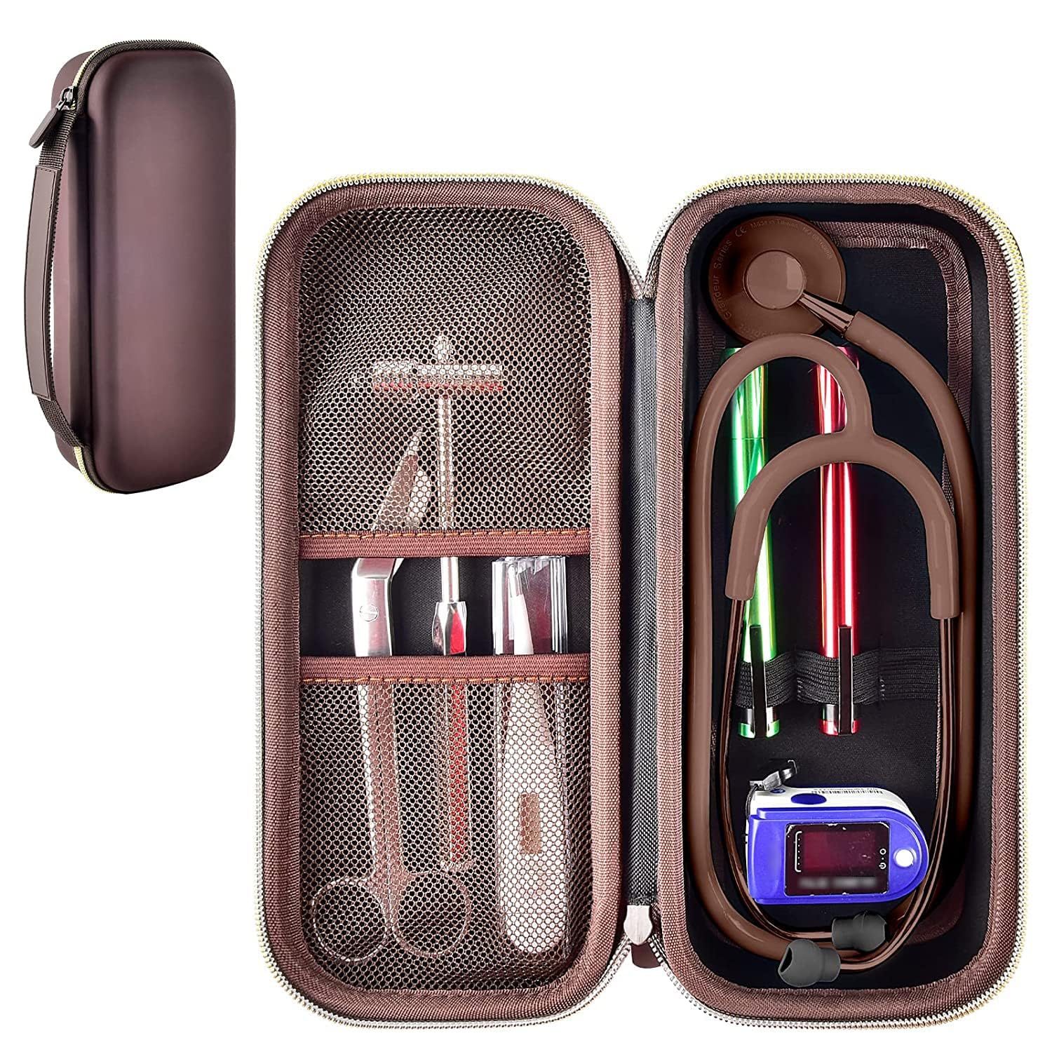 Stethoscope Case Compatible with 3M Littmann Classic III Monitoring/Lightweight II S.E/Cardiology IV Diagnostic/MDF Acoustica Stethoscopes, Extra
