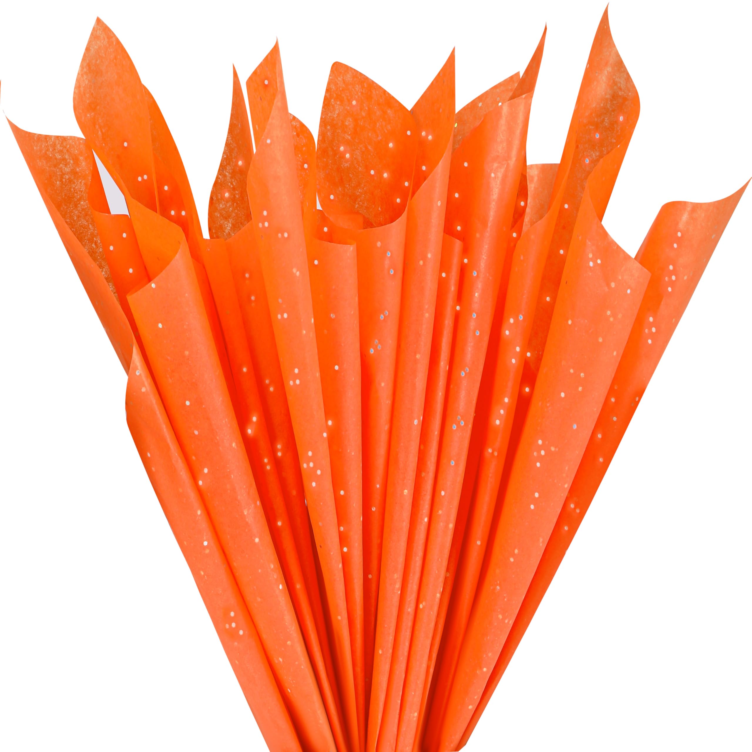 SUNCOLOR 120 Sheets 20"x14" Orange Tissue Paper for Gift Bags Packaging Glitter Art Tissue Paper for Crafts