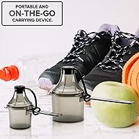 Vista 4 de The Scoopie, (90 cc 3 fl oz. 6 cucharadas 90 mL) Cuchara de plástico de mango corto con embudo adjunto, cucharas medidoras para polvos, café