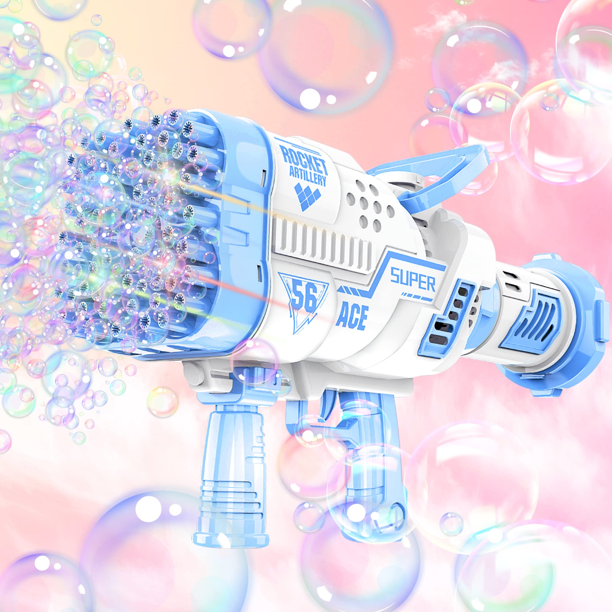 Buy Bazooka Bubble Machine 2023 Upgrade 68 Holes Rocket Boom Bubble