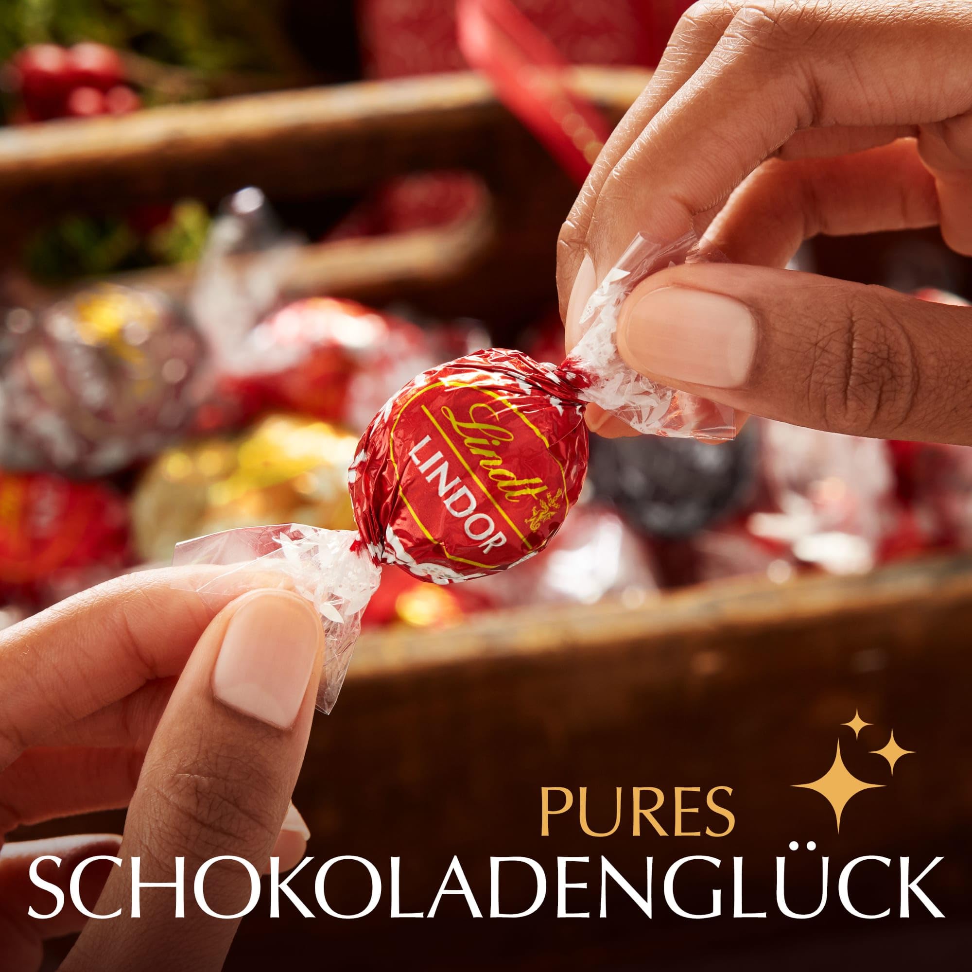 Lindt LINDOR Czekolada 250 g kulki z nadzieniem mleczna, 45%, biała, solony karmel, orzech laskowy