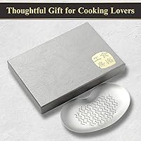 Vista 7 de Rallador japonés de titanio, fabricado en Japón, placa de rejilla fina de 3.4 pulgadas para ajo, jengibre y wasabi, herramienta de cocina compacta