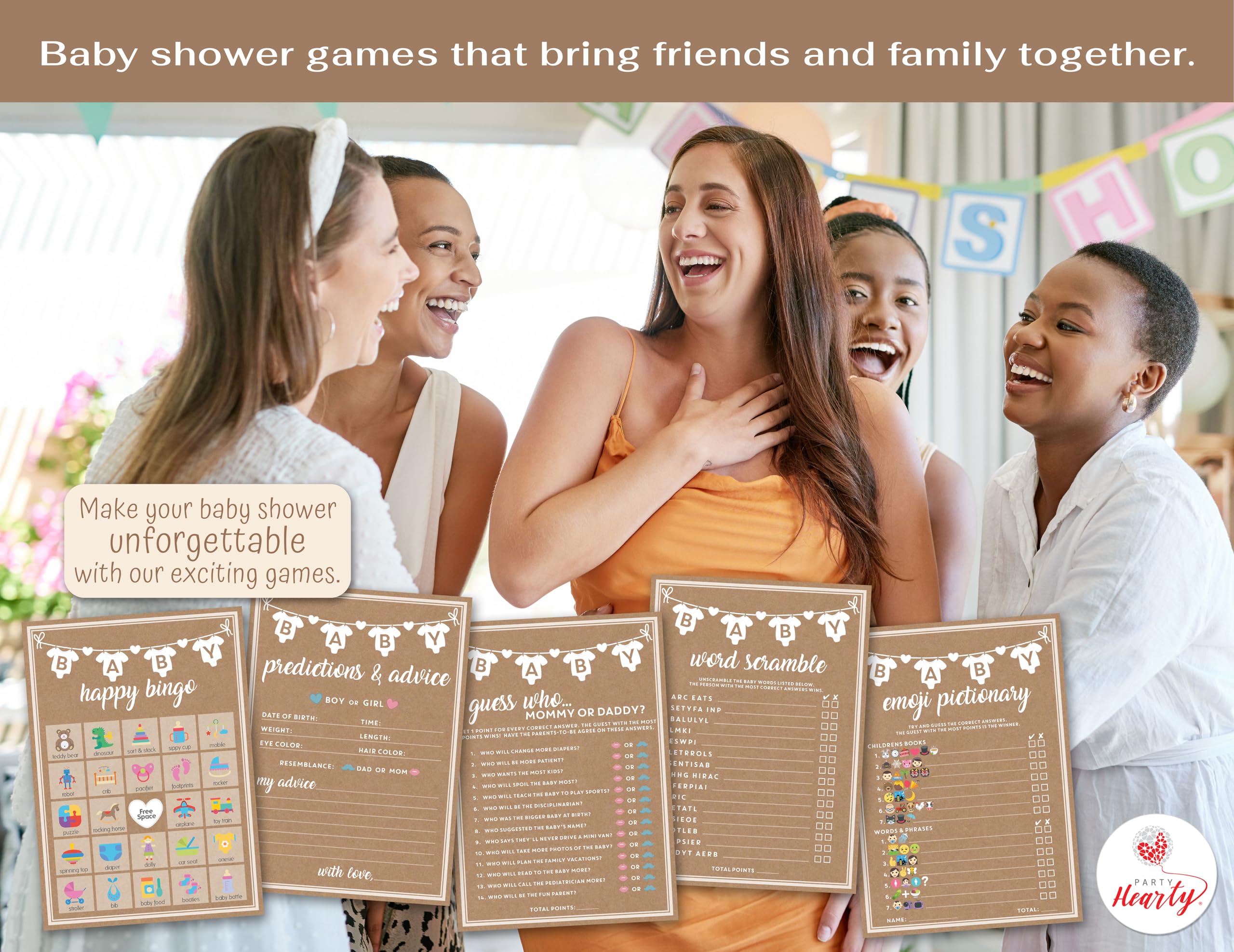 Oh Deer! 50 Carte Per Gioco Baby Shower A Tema Animali – 'Chi Conosce Meglio La Mamma?' – Divertenti Attività Su Cartoncino 150gsm