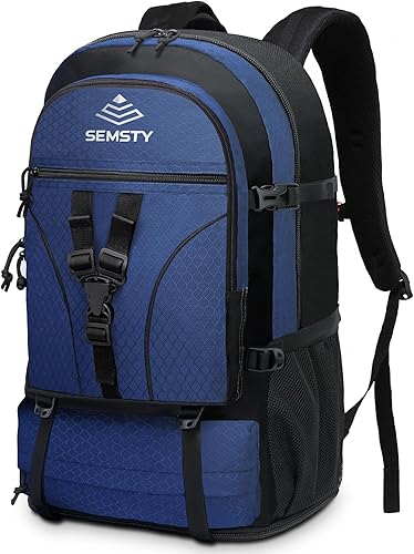 Miniatura 9 de Mochila de senderismo expandible de 40 L/50 L para hombres y mujeres, mochila de viaje y camping aprobada para vuelos 40l+10l naranja,40l+10l